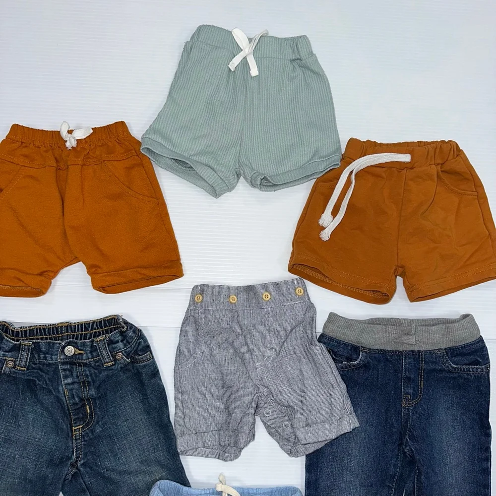 Lot of 7 Assorted Baby Boy Bundle 5 Shorts 2 pants Various Sizes - Picture 5 of 13